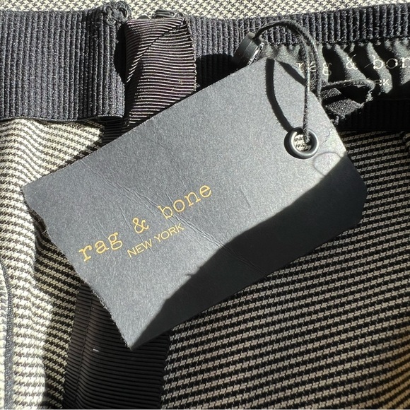 New Rag & Bone Simone Pant Italian Stretch Black White Multi NWT Casual Women 0 - Picture 9 of 11